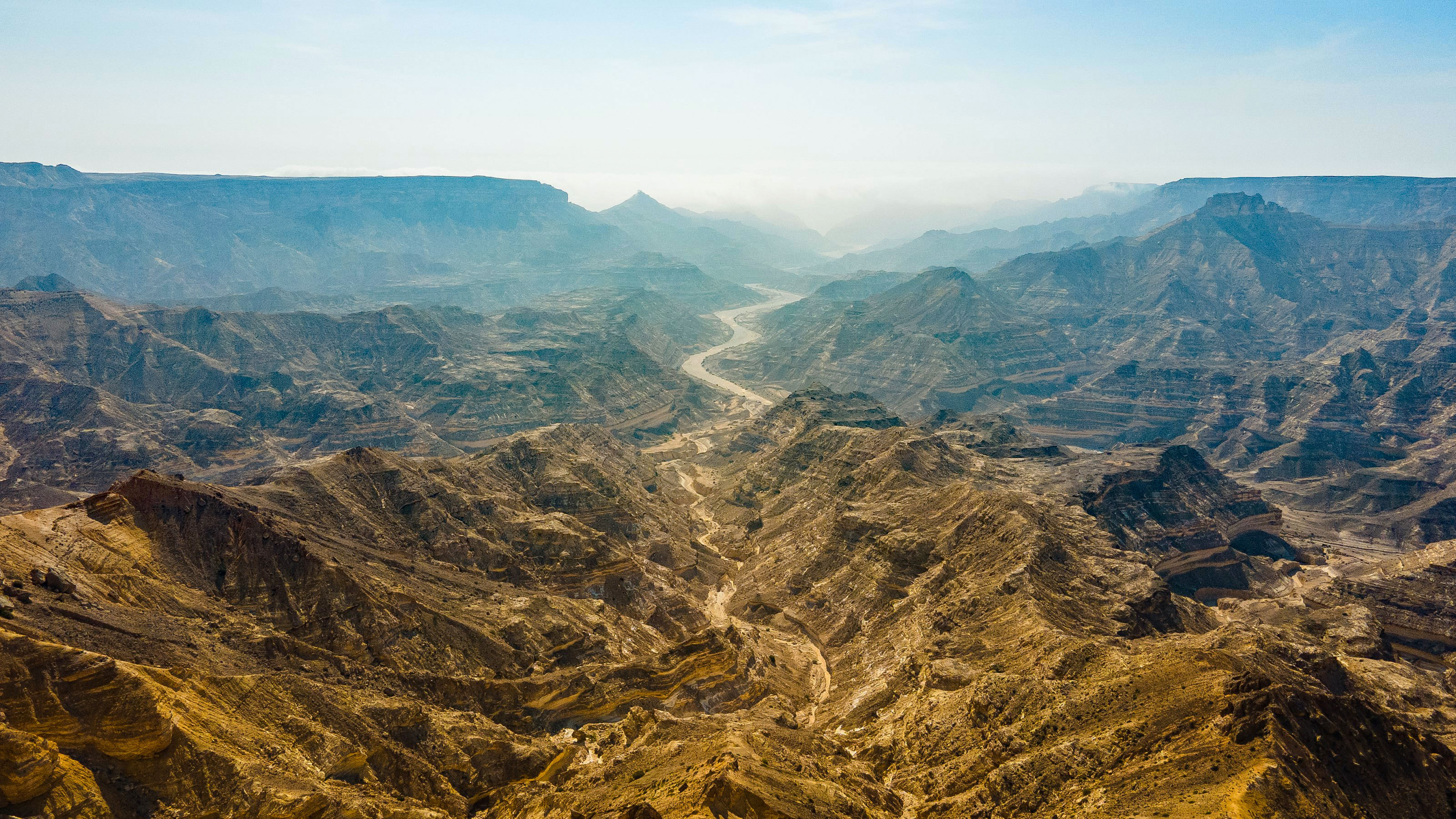 Oman desert canyon